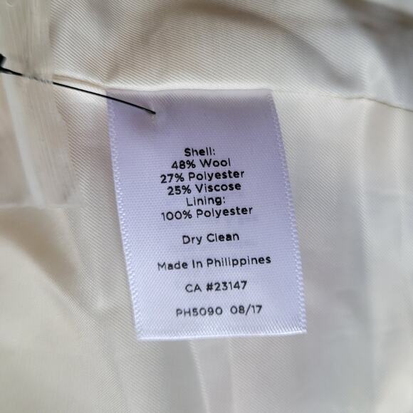 Talbots Ruffle Trim Shetland Holiday Plaid Jacket Petite 2P - Picture 7 of 8